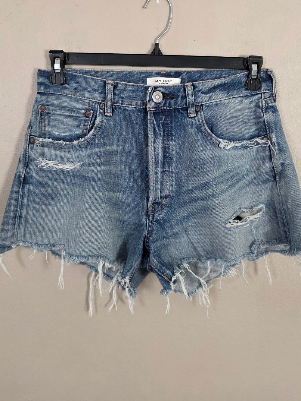 NWT Moussy Vintage Packard Shorts Blue Denim Women's Size 28
